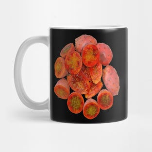 Tropical Red Prickly Pear Fruit Cut Out Vector Art Mug